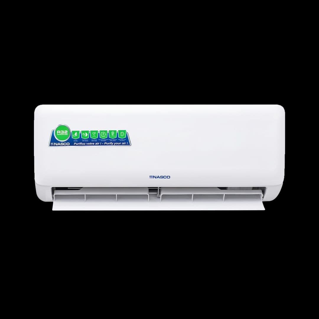 NASCO 1.0HP Inverter Split AC (R32, 12,000 BTU)